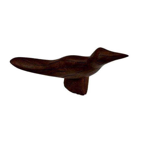 Vintage Hand Carved Wooden Bird Figurine - Picture 2 of 9